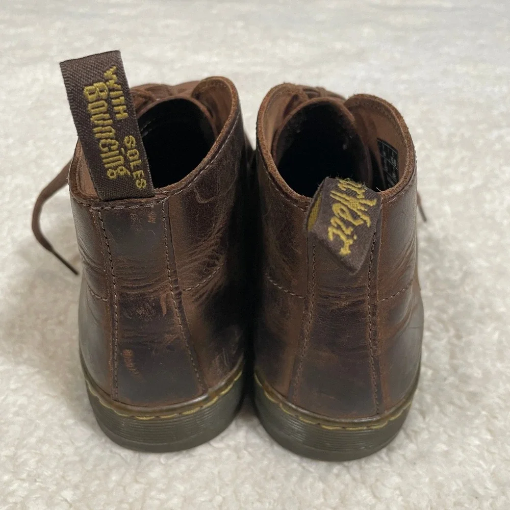 Dr. Martens Cabrillo Leather Desert Ankle Boots Crazy Horse Distressed Brown 8
